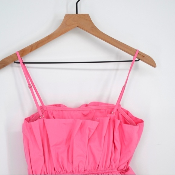 NEW Milly Nina Tiered Colorblock Mini Dress Ruffle Poplin Pink Blue Women's S - Picture 8 of 13